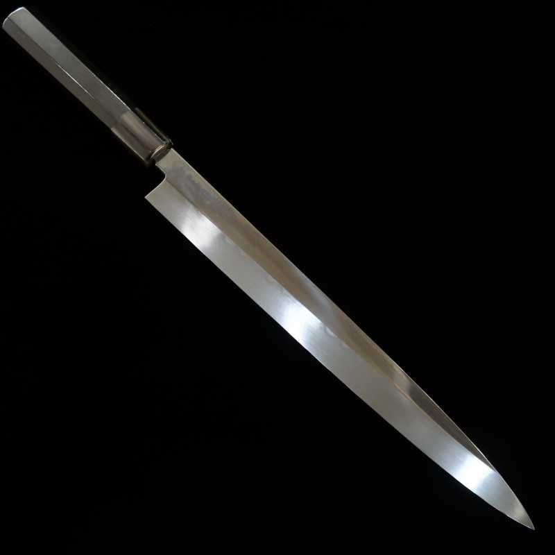 酔心SUISIN 池田美和作 白紙二号 水本焼 柳刃 平鏡面 黒檀八角柄