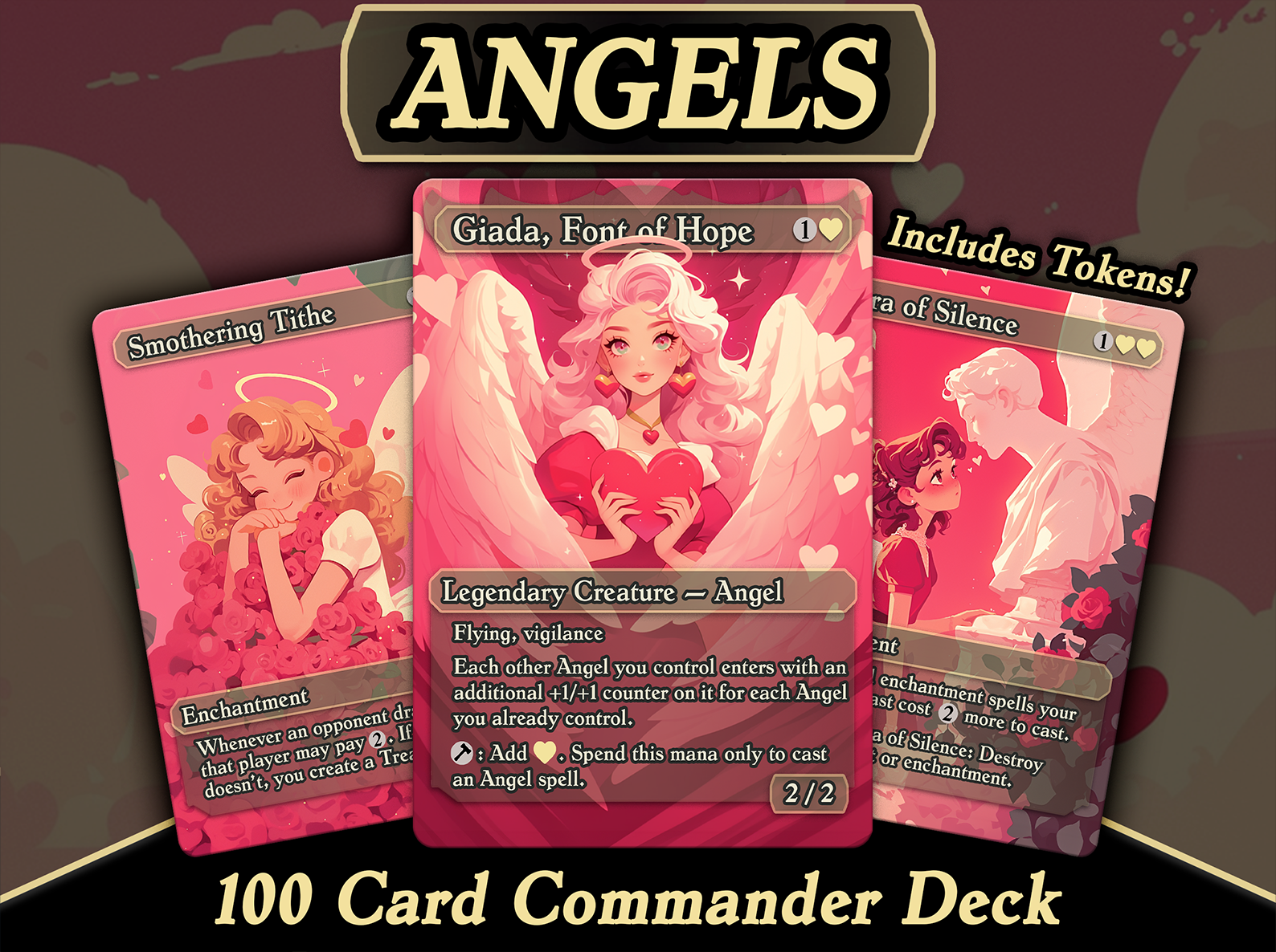 Angels Deck MTG Proxy Full Valentines Commander Deck - Ajax Alternates