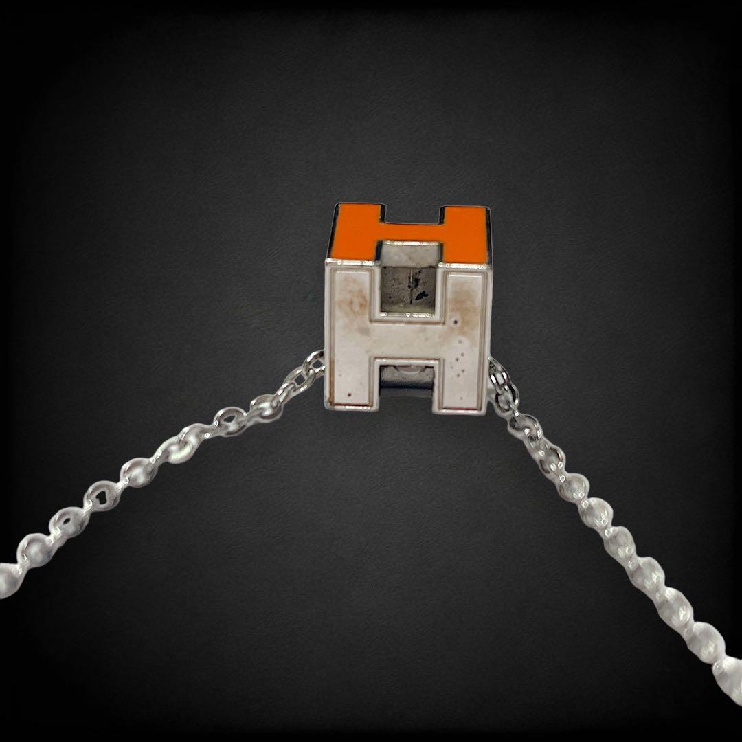 HERMES エルメス Hキューブ 四角 正方形 ネックレス ペンダント