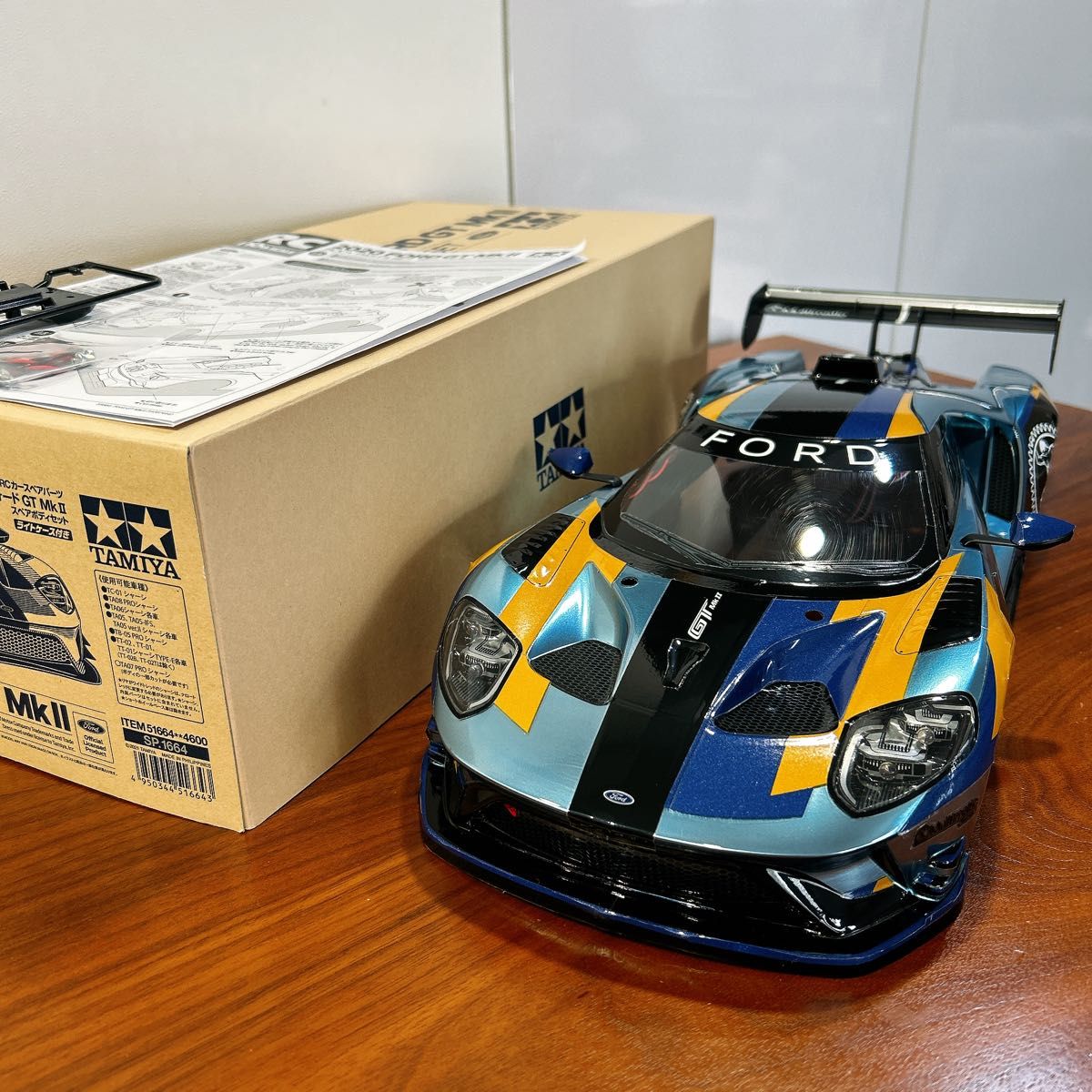 電飾付き タミヤ SP 1664 1/10RC 2020 フォード GT Mk IIスペアボディ