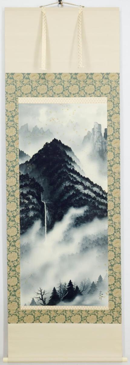 Yahoo!オークション - 【真作】【WISH】杉原元人「妙義烟雨」日本画 掛