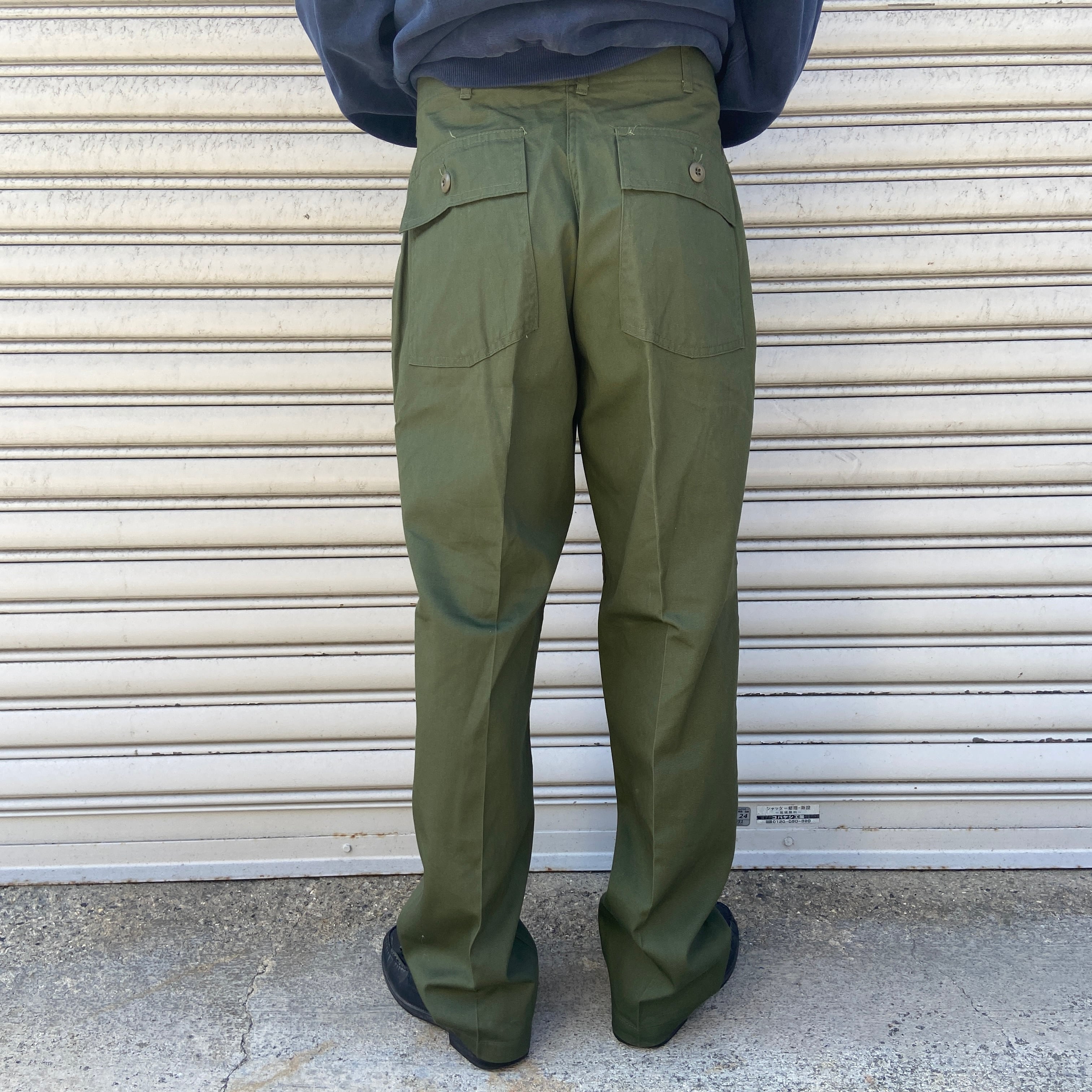 美品 80s US ARMY ユーティリティパンツ ベイカーパンツ W34L29 | 古着