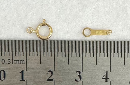 18金 ネックレス 金具セット 引き輪 板ダルマ 丸カン Cカン 接続金具