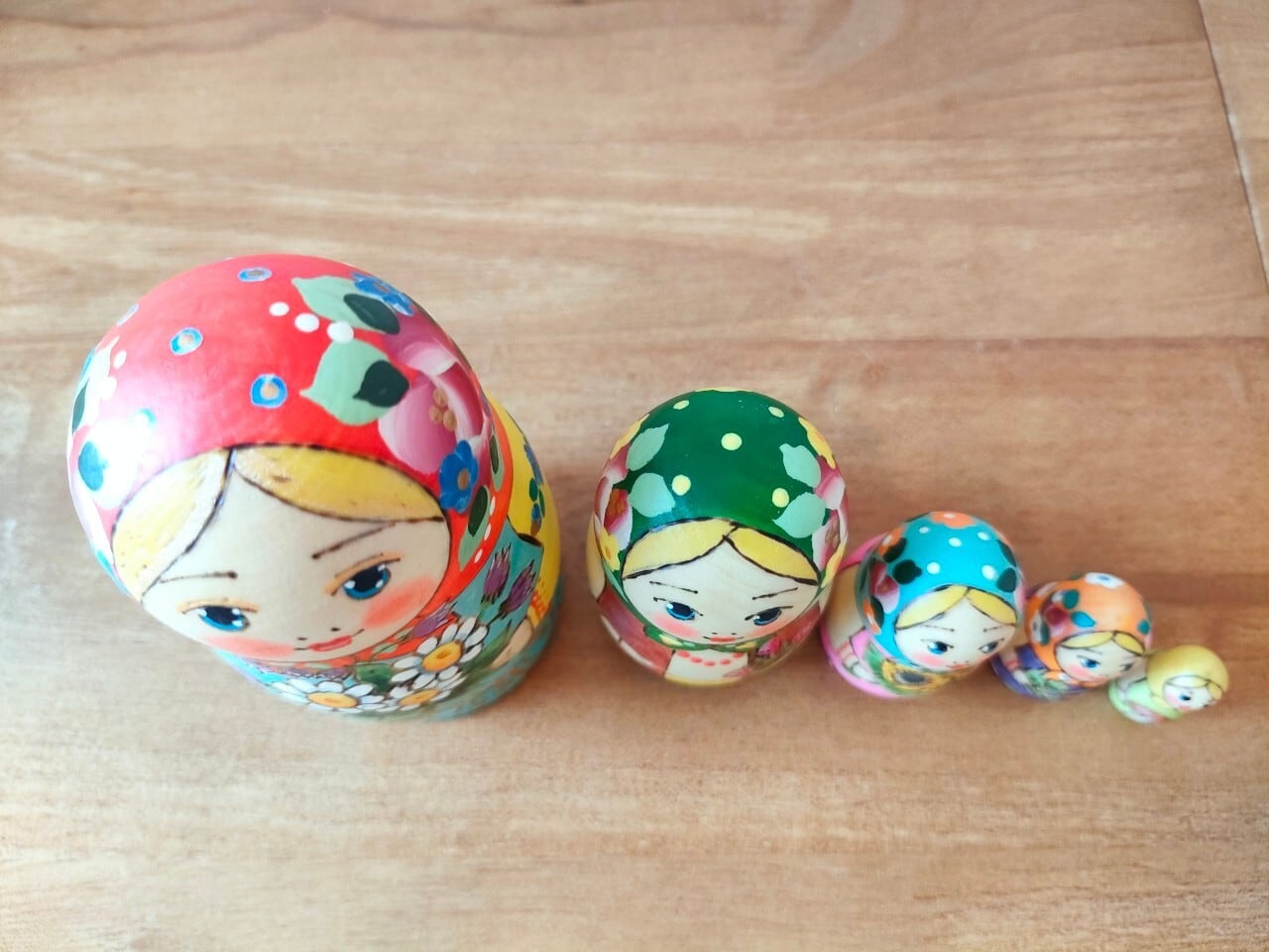 LYH148】北欧ロシア雑貨 リューバ作のマトリョーシカ お花 【公式通販】