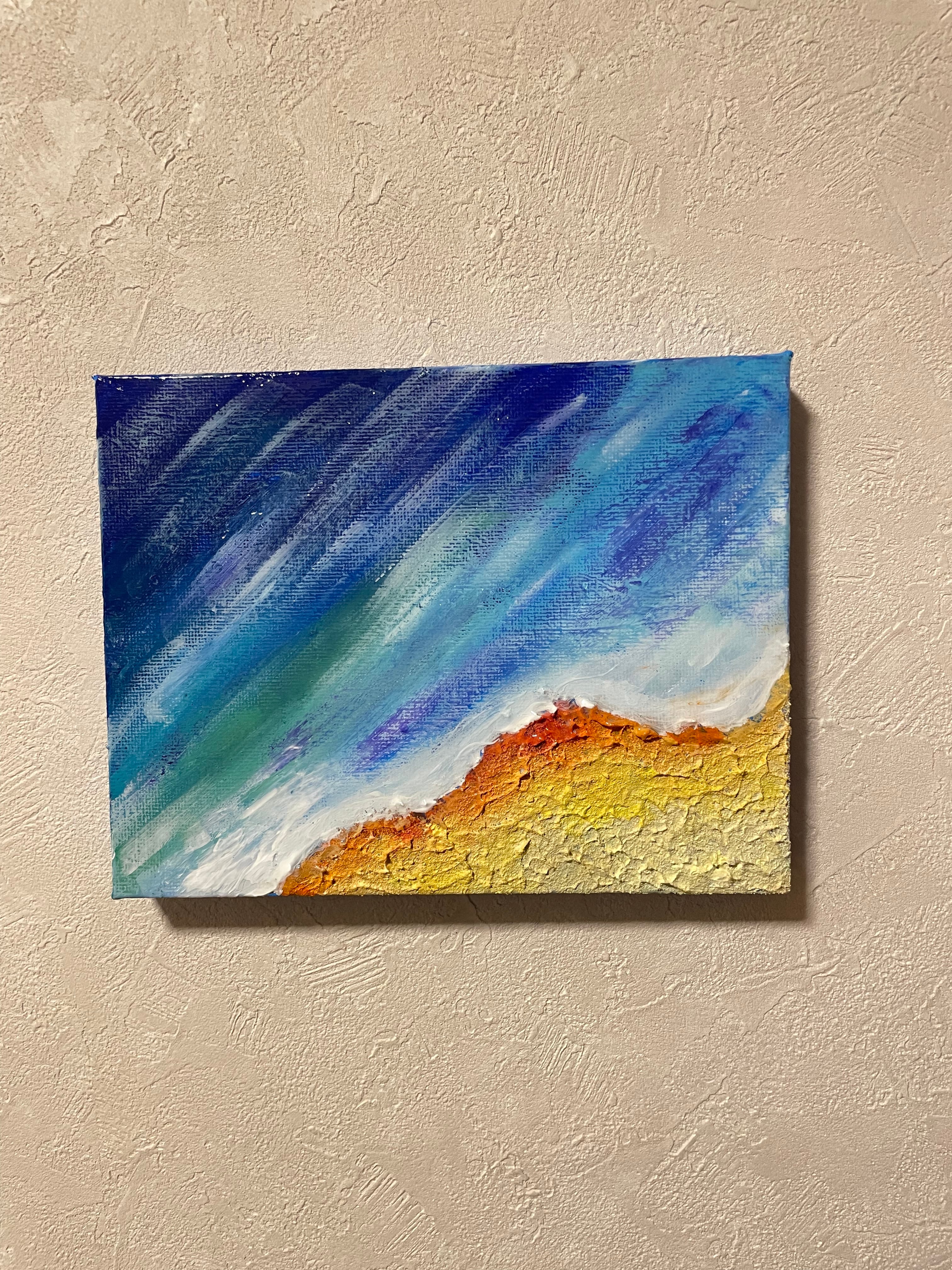 A-68/24】風景画 抽象画 海の絵 アクリル画 原画 絵画 現代アート