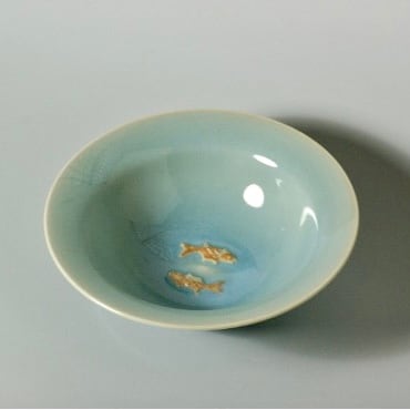 青磁双魚鉢【梶原茂正作】 | 茂正工房(梶原茂正・梶原大敬)