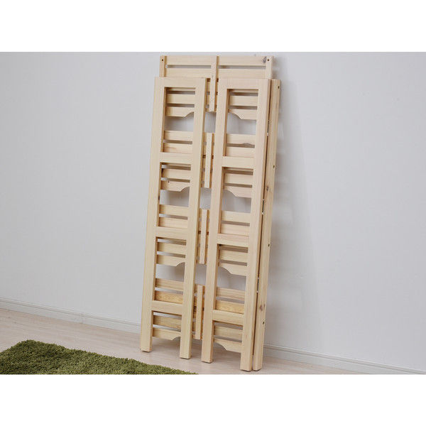 YAMAZEN（山善） 天然木パタパタラック4段 ナチュラル 幅600×奥行260