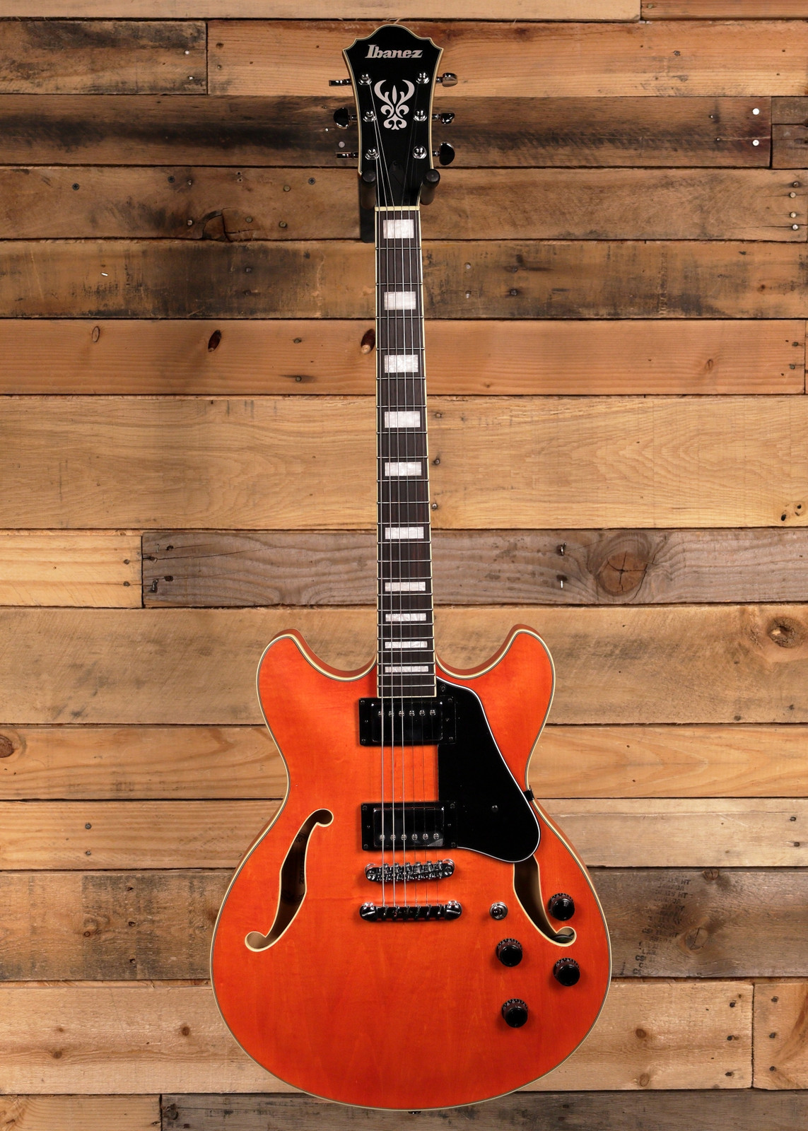 Ibanez AS73 Semi-Hollow Guitar Transparent Tangerine Flat