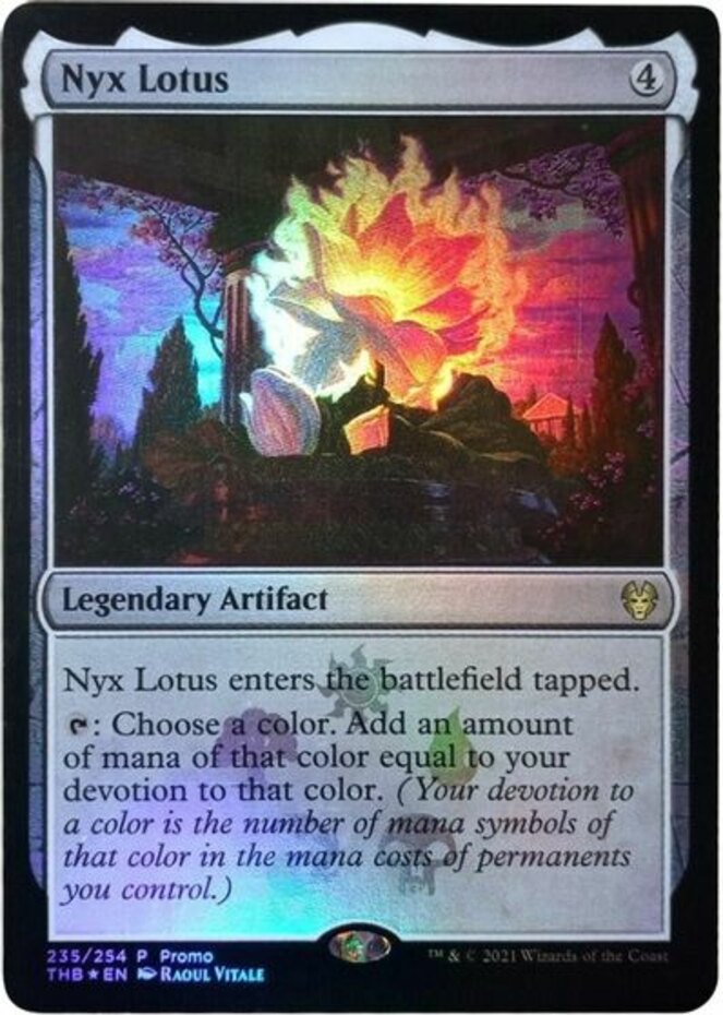 1x Nyx Lotus - Foil - Big Box Store Promo Light Play MTG Magic