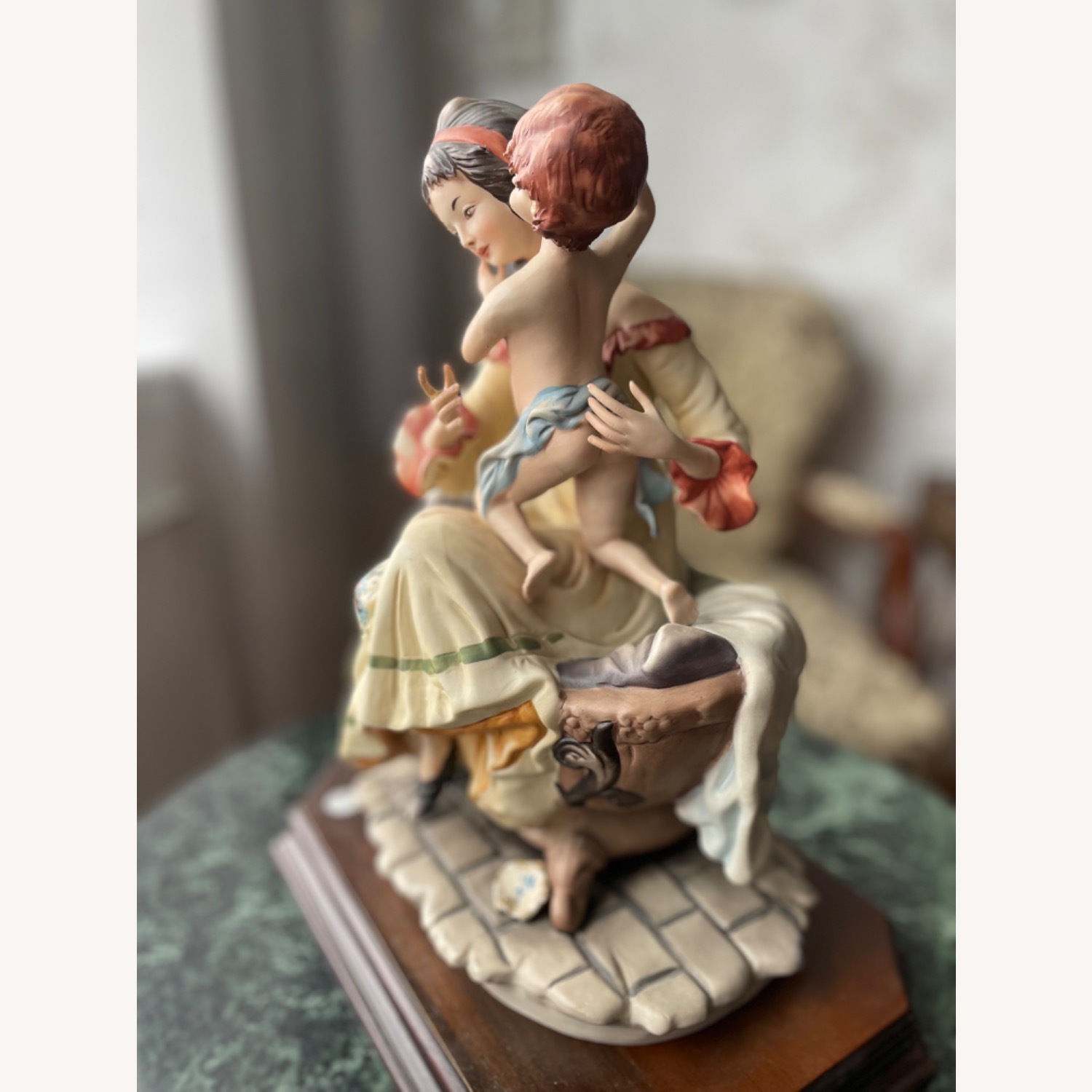 Vintage Italian Capodimonte Large Porcelain Figure - AptDeco