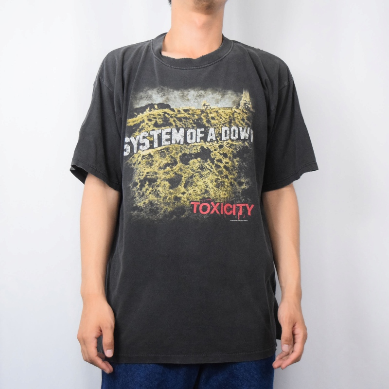 90年代 90s システムオブアダウン ブラック 黒 半袖 バンT
