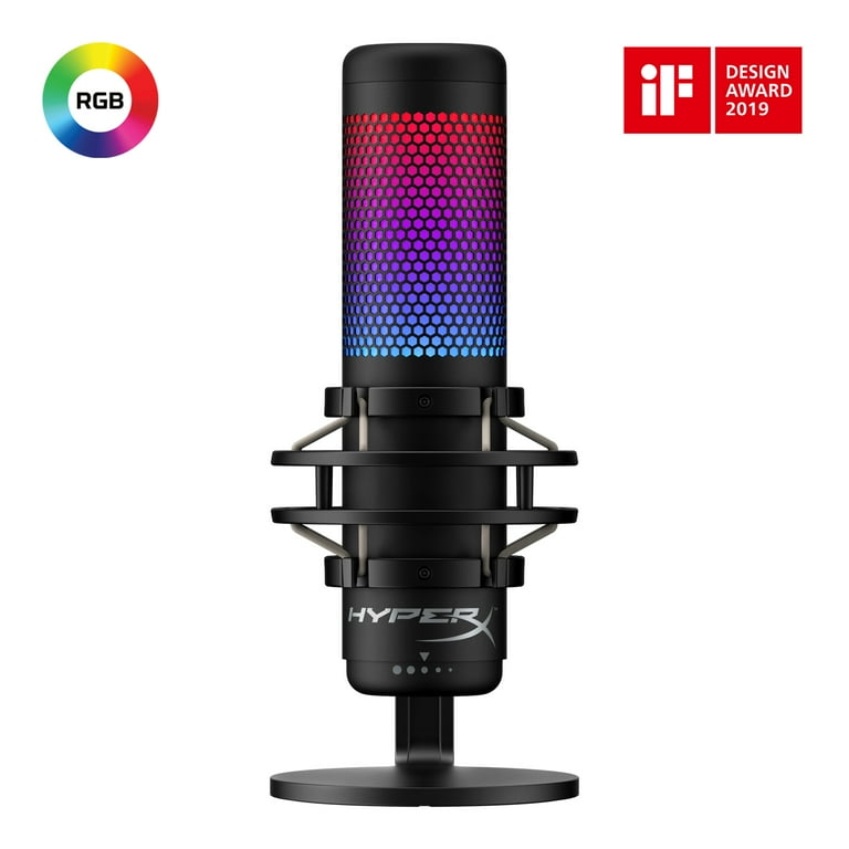 HyperX QuadCast S - USB Condenser, PC Compatible, RGB Gaming