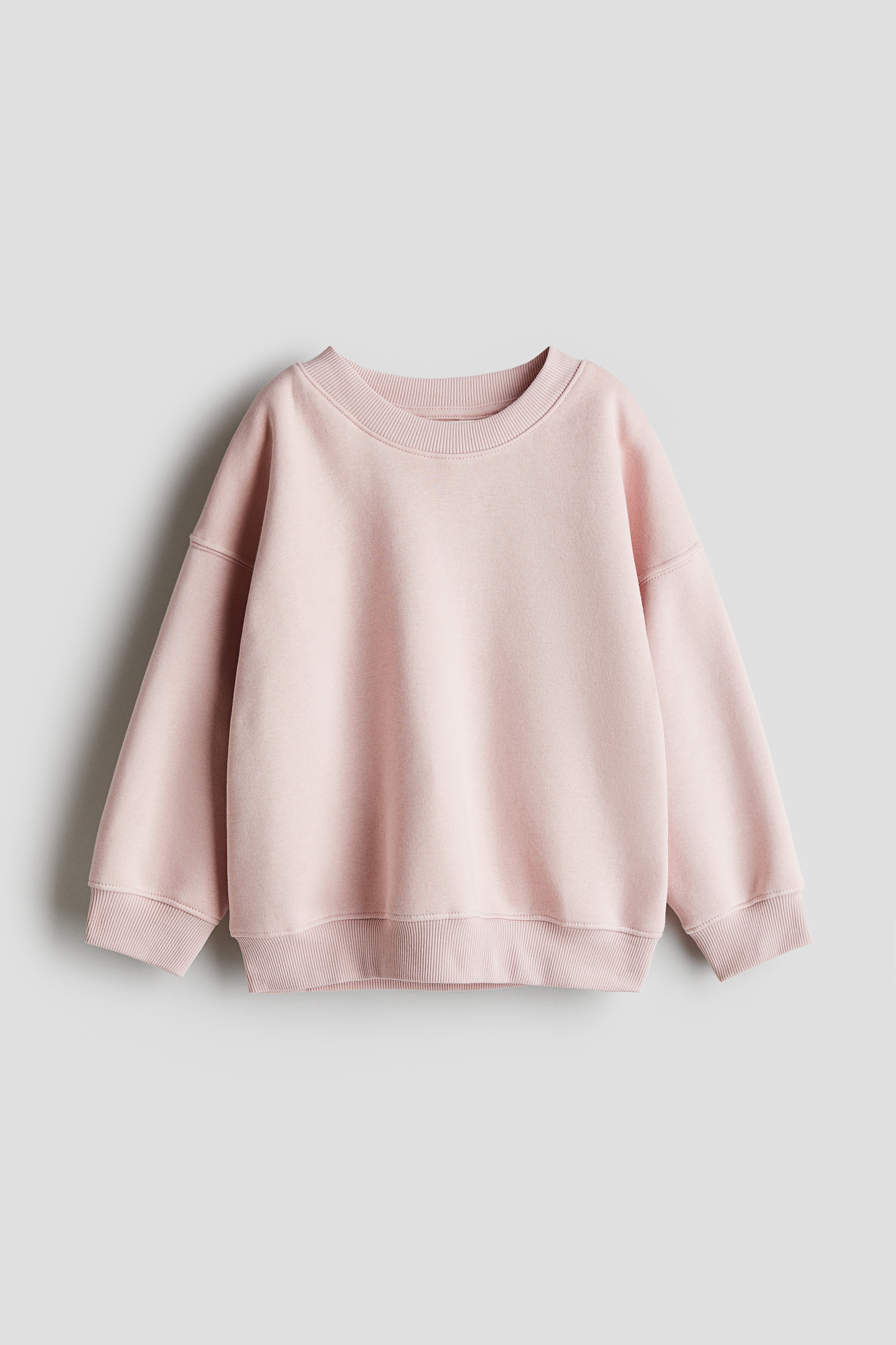 Light dusty pink Oversized Brushed-Inside Sweatshirt for kids | H&M CA