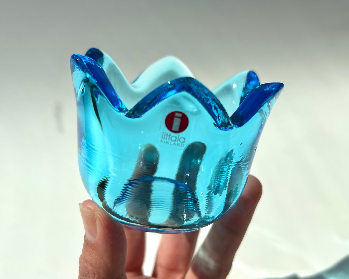 iittala Jorma Vennola Tulip ライトブルー Lサイズ キャンドルホル
