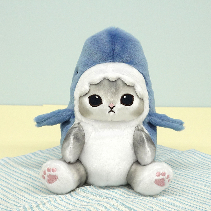 ぽてたまぬいぐるみ mofusand サメにゃん グレー【サン・アロー公式
