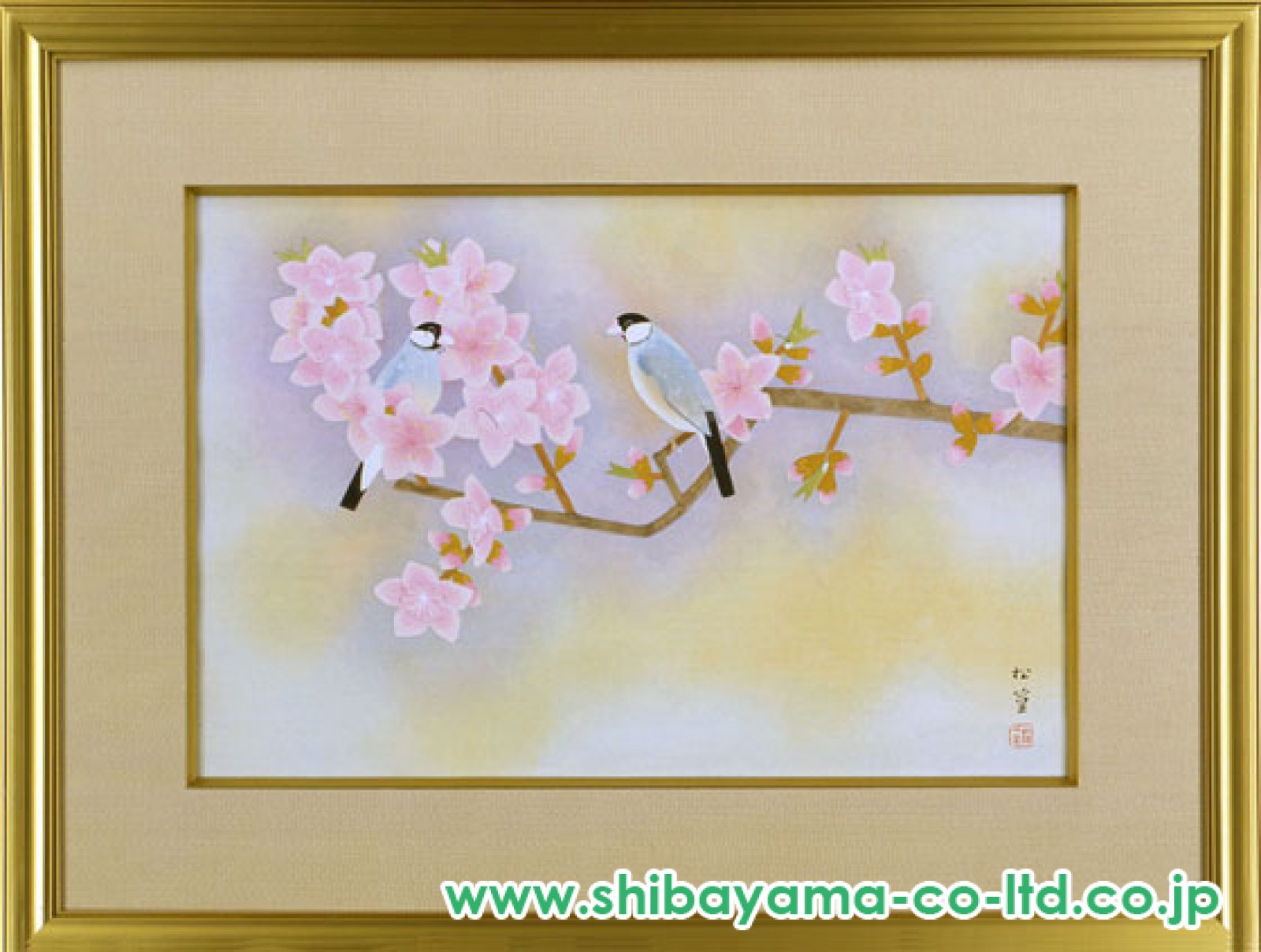 上村松篁「春暖」木版画 :: 絵画買取・販売 - シバヤマ