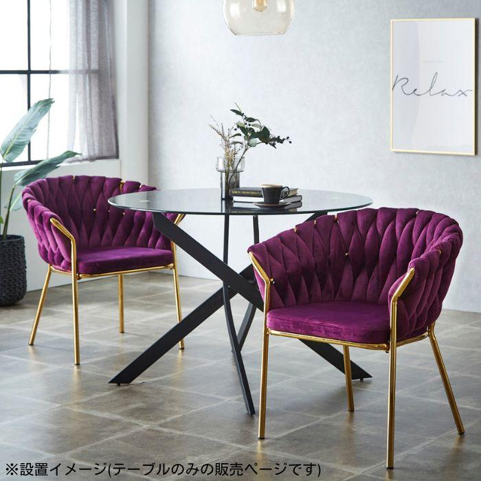 ダイニングテーブル ガラステーブル 円形 ガラス 110cm 丸 円卓 カフェ