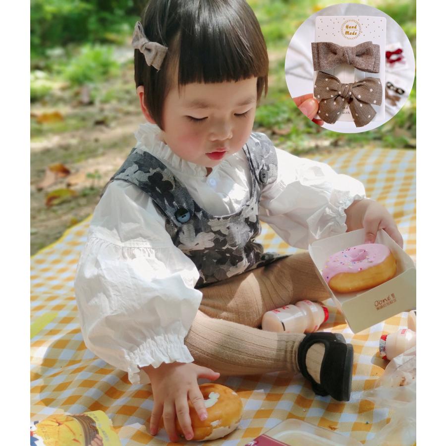 SALEお買い得】 ヘアクリップ リボン 子供 ヘアピン 大きいリボン 2点