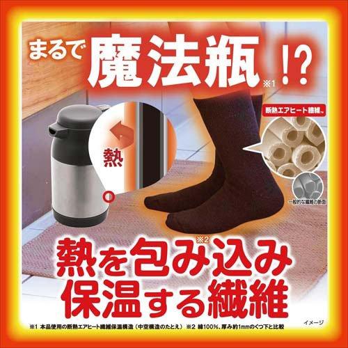 足の冷えない不思議なくつ下 ハイソックス 超薄手 ブラック 23-25cm