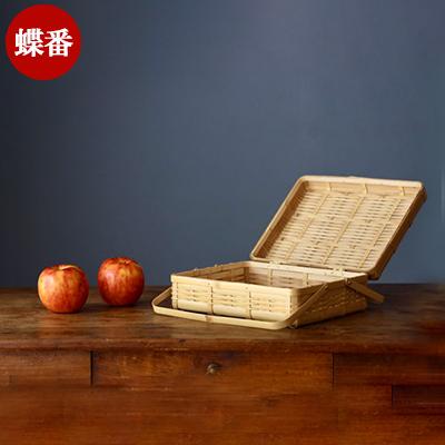 竹かご 白竹の弁当かご 蝶番 竹籠 弁当箱 竹カゴ 竹籠弁当箱 日本製 蓋