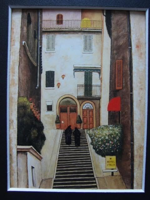 Amazon.co.jp: 荒木 淳一 二人の尼僧画集画、状態良好、高級額装付