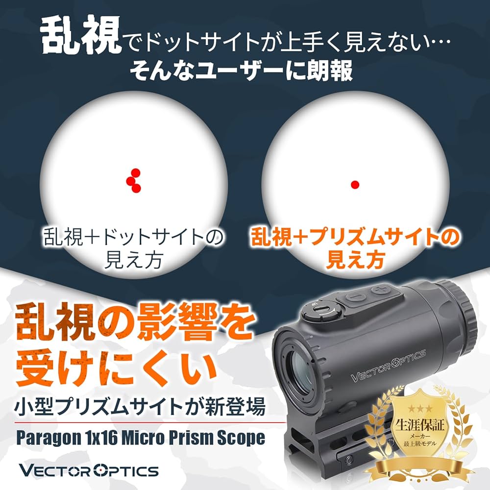 Amazon.co.jp: ベクターオプティクス プリズムサイト パラゴン 3x18