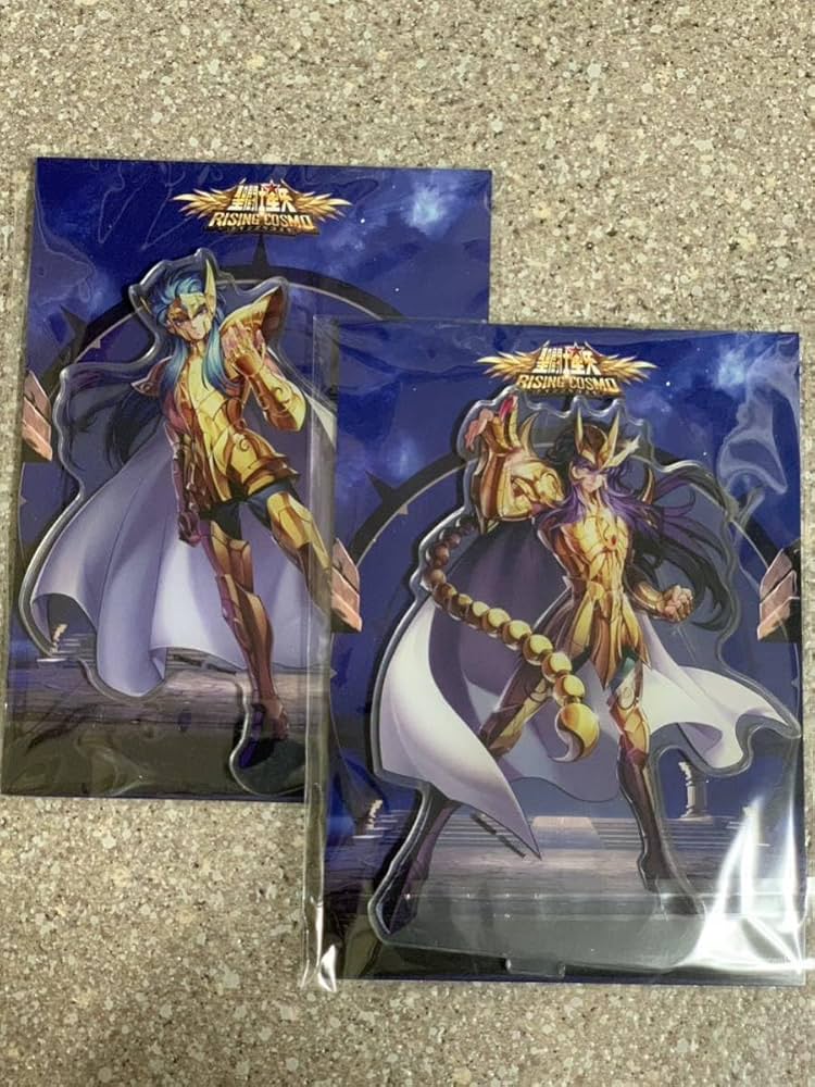 Amazon.co.jp: 聖闘士星矢 黄金聖闘士 カミュ ミロ アクリルスタンド