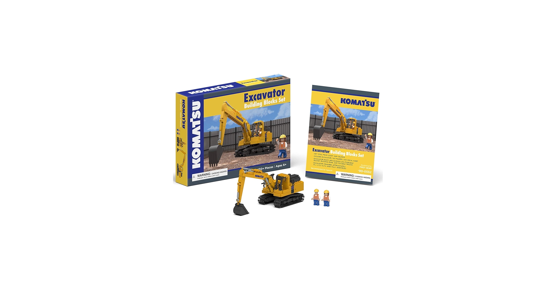 Amazon.com: First Gear Komatsu Excavator Building Blocks Set (90