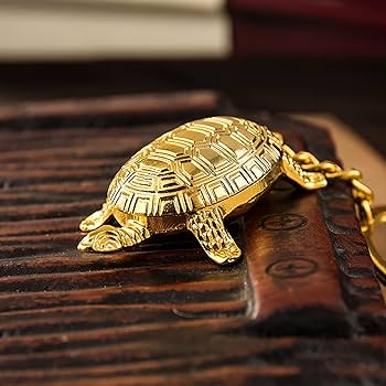 RAN Fortune Sea Turtle Good Luck Key Fob Purse Charm, Chinese Feng