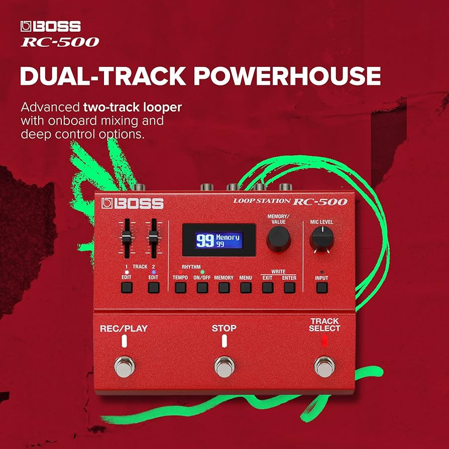Amazon.com: BOSS RC-500 Loop Station | Advanced Two-Track Looper