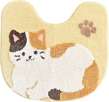 Amazon｜トイレマット セット 4点 ねこ ウォシュレット 猫 にゃんこ