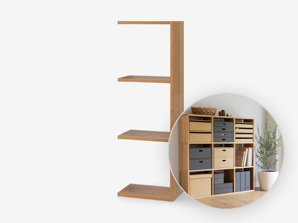 Amazon｜無印良品 スタッキングシェルフ・ワイド・2段・ウォールナット