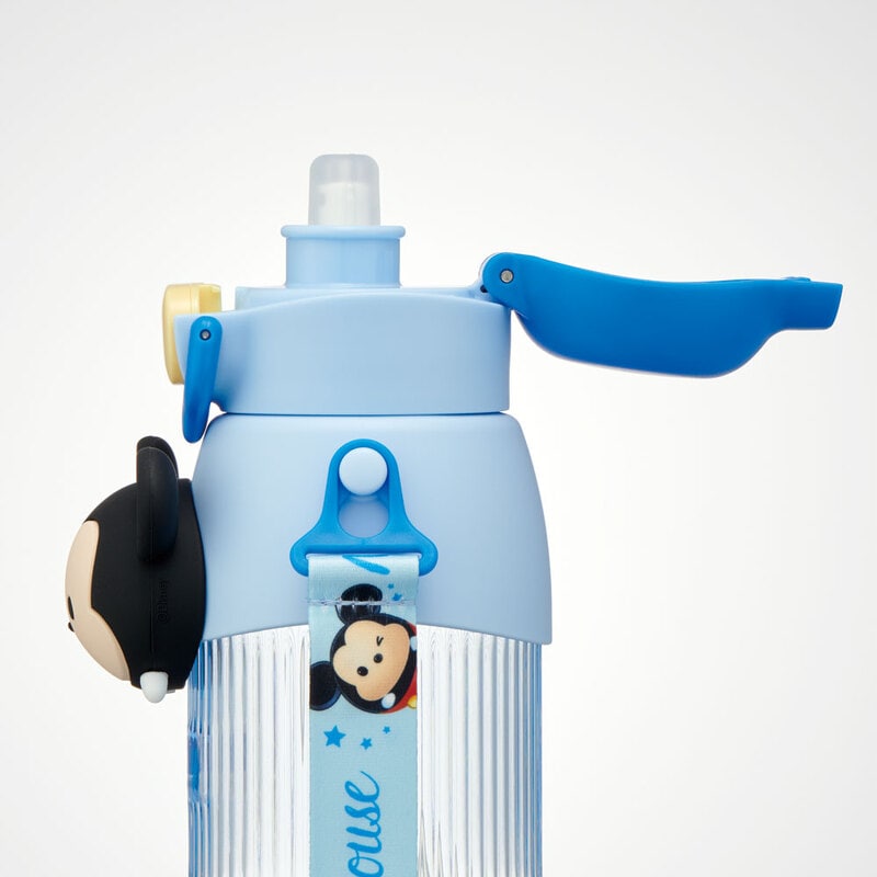 立体 マスコット 付き ストロー ボトル 水筒 590ml 子供 キッズ