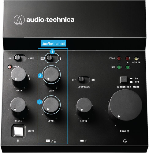 Audio Technica AT-UMX3 Livestreaming USB Audio Mixer (Black)