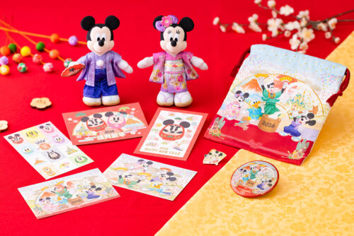 和装ミッキーのお正月きんちゃく 東京ディズニーリゾートの新年グッズ