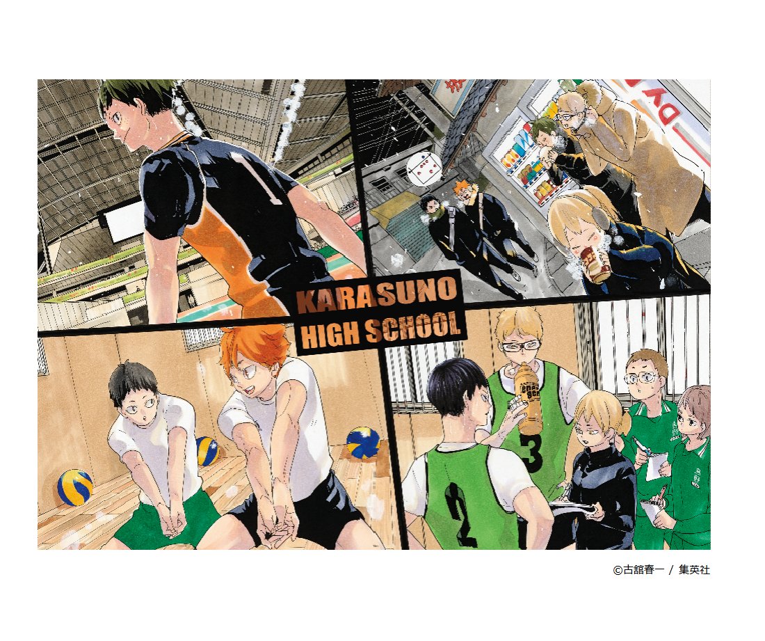 ハイキュー!!展 グッズ情報】 ビッグタオル 描きおろし 烏野高校 古舘