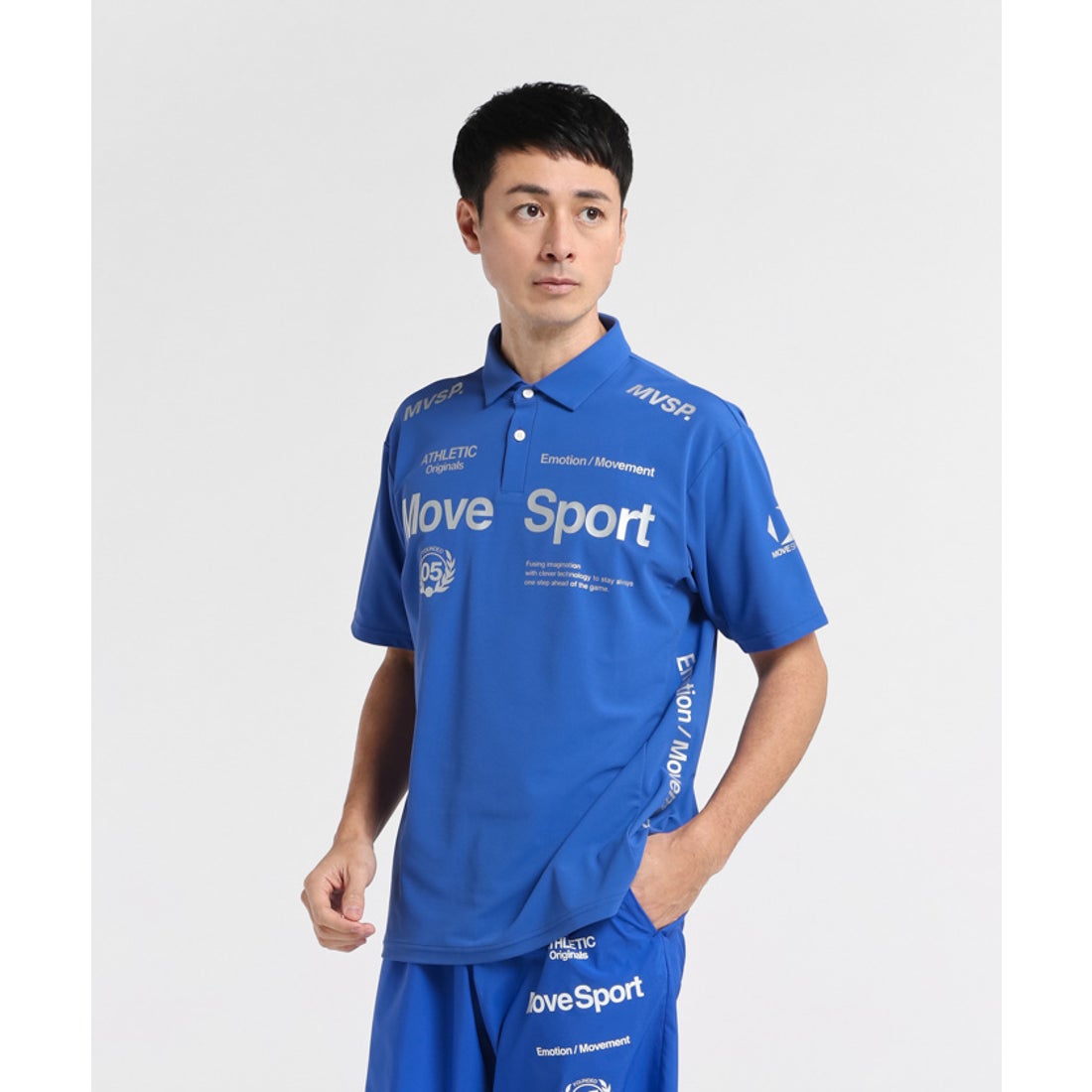 ムーブスポーツ MoveSport Sunscreen NIR ミニ鹿の子 ポロシャツ