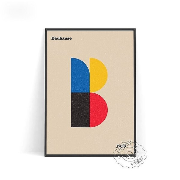 額付 アートポスター アートフレーム 抽象画ポスターバウハウス