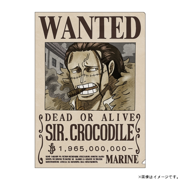 ワンピース】手配書クリアファイル クロコダイル 19億6500万