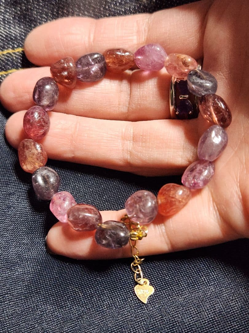 天然石ブレスレット　スピネル 楽天市場】最高級 天然 ブラックスピネル ダイヤモンドカット