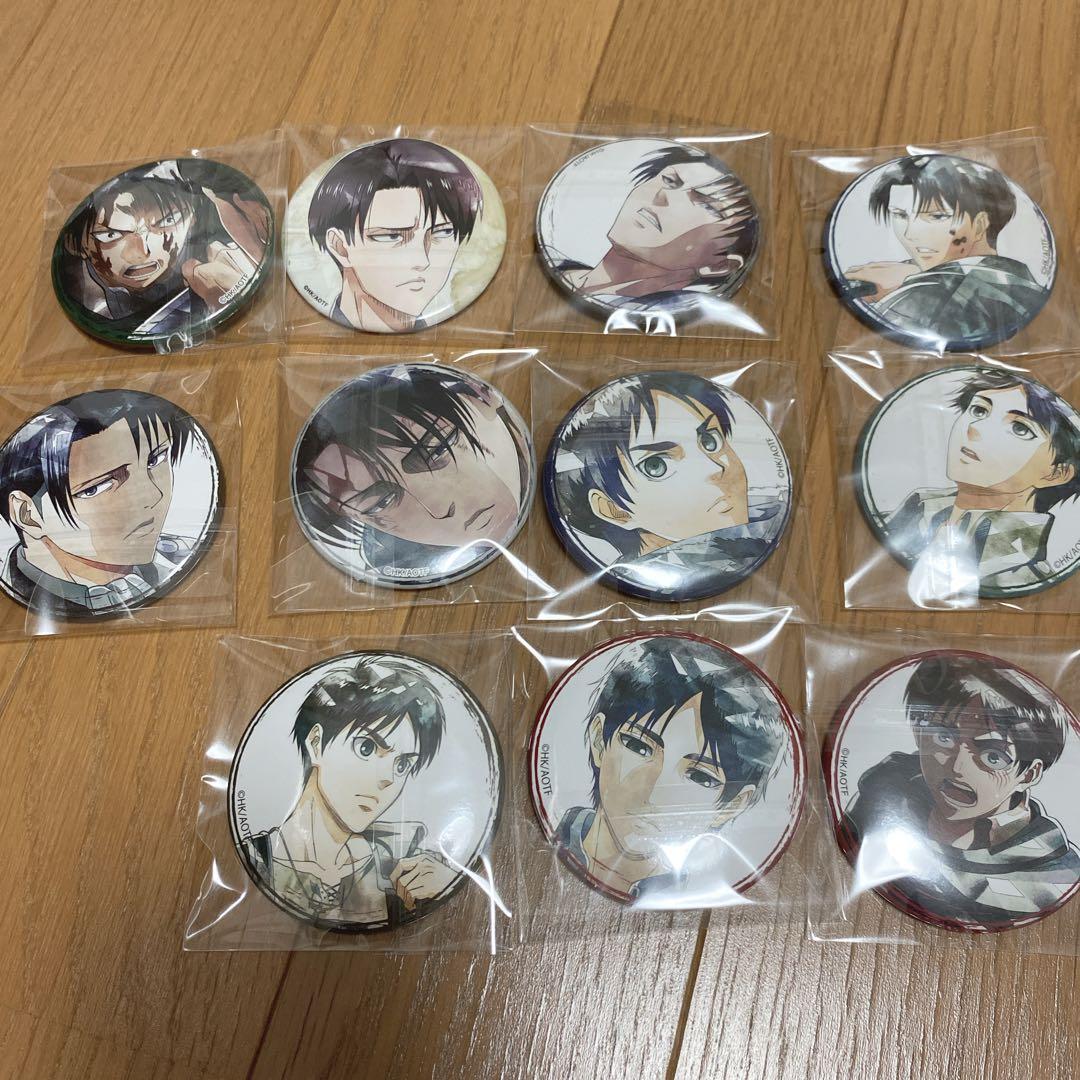 進撃の巨人　ブルーロック　art-pic リヴァイ エレン　缶バッジ　まとめ売り 進撃の巨人 進撃の巨人 ブルーロック art-pic リヴァイ エレン 缶