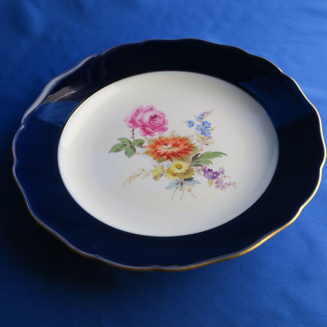 【コレクター必見】マイセンのコバルトブルー皿（24.5cm）