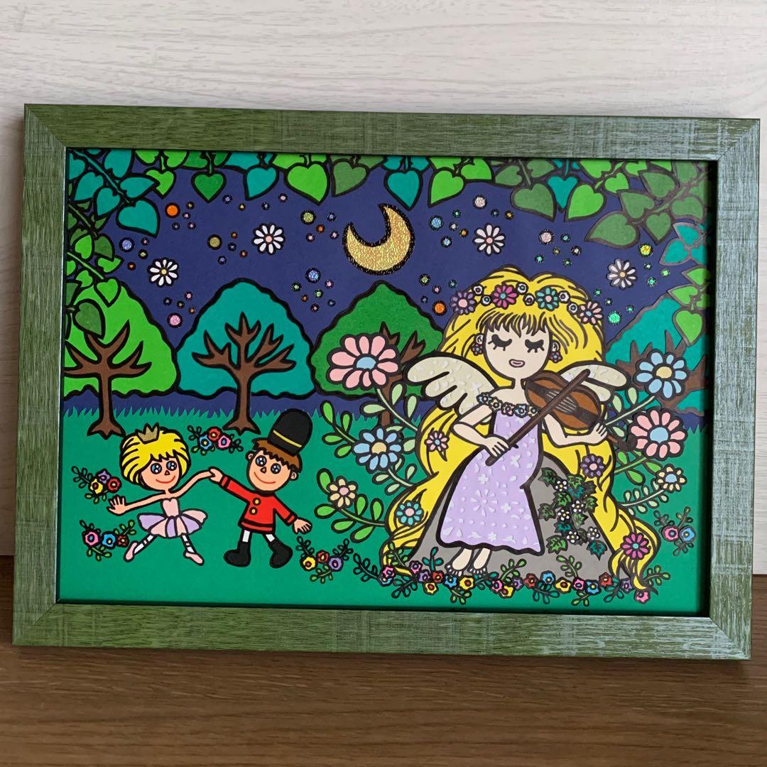 【原画作品】貼り絵★終わらない夜の物語 販売 【原画作品】貼り絵☆終わらない夜の物語