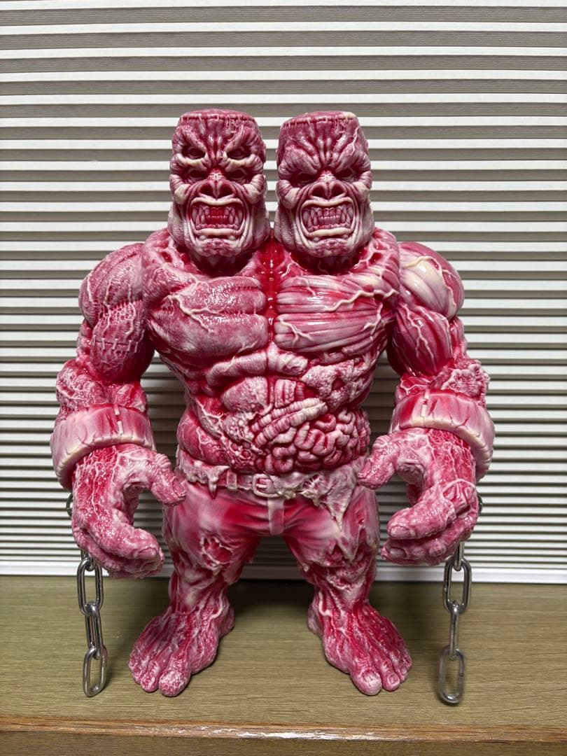 もうこやま　ジャイアントゴリラフランケン　ソフビ　肉マーブル もうこやまの大作「パステルマーブル ゴリラフランケン」全3カラー出現