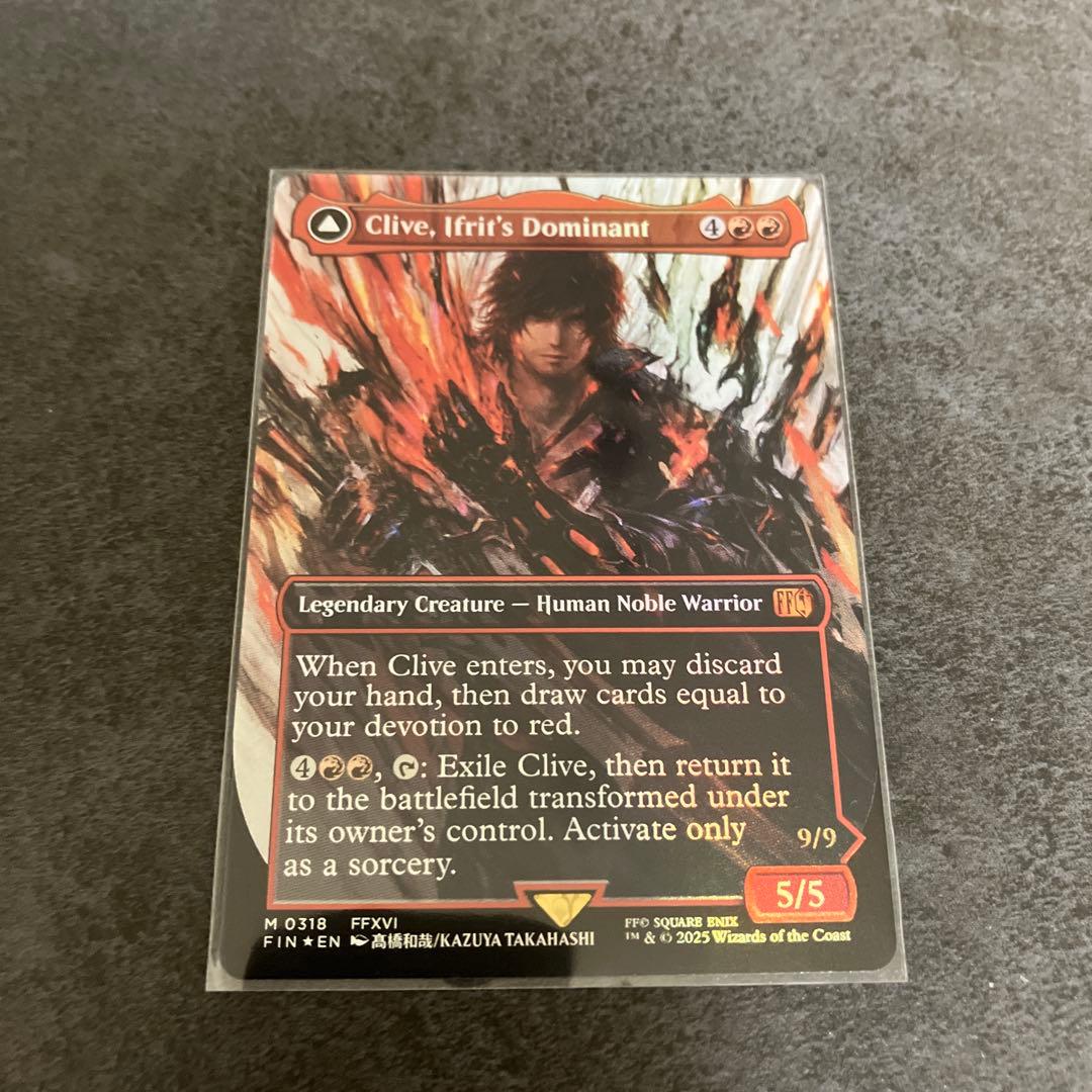 イフリートのドミナント、クライヴ　ボーダーレスfoil 1枚　英語　MTG イフリートのドミナント、クライヴ》 英語版 サージFoil ボーダーレス