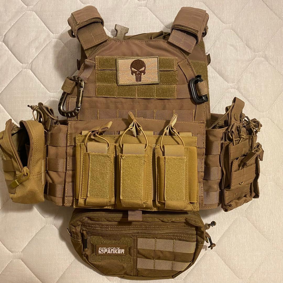 Rinプレートキャリア タン HELIKON-TEX プレートキャリア Guardian Military Set コーデュラ