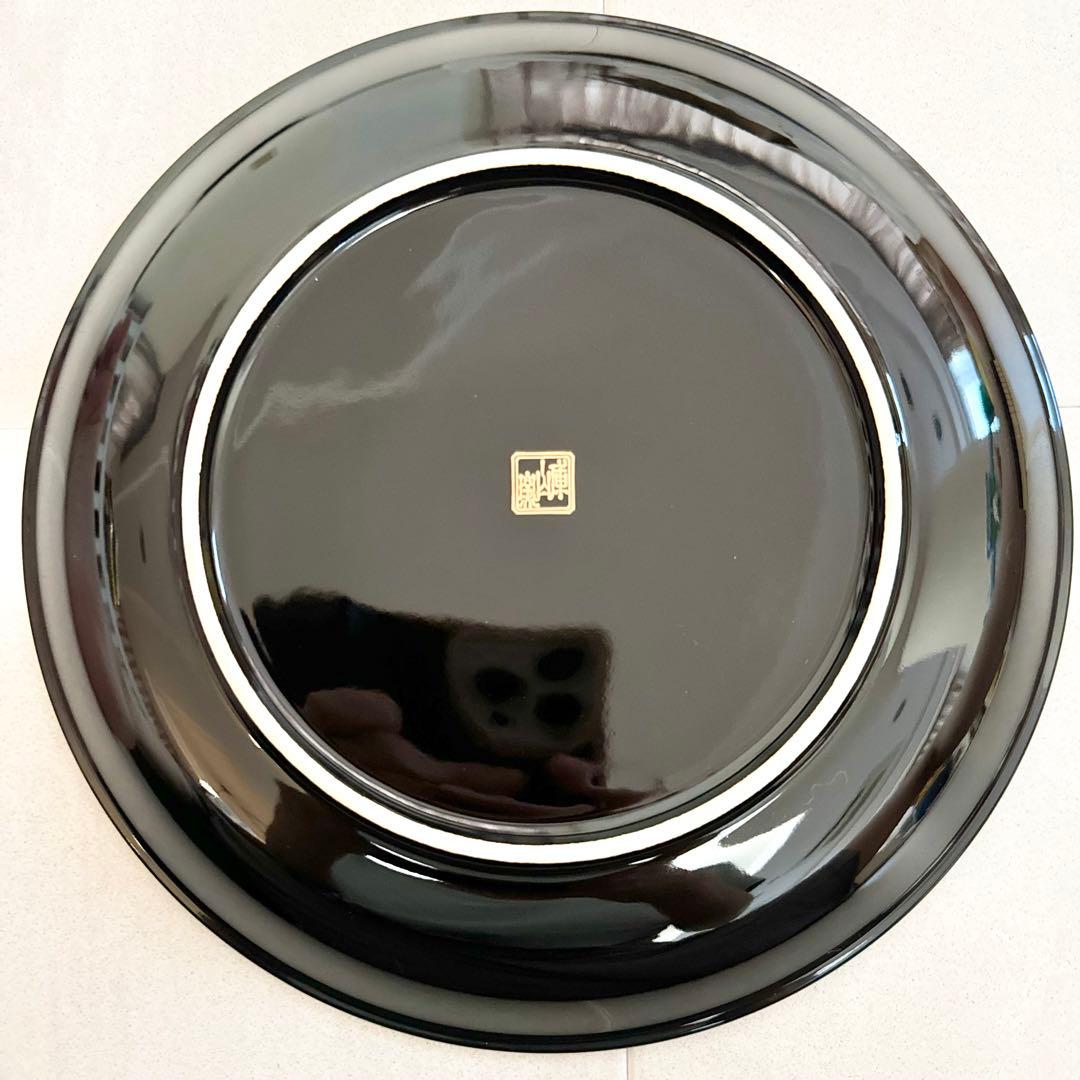 庫山窯 ビンテージ 前畑陶器 金花詰 銘々皿揃 6枚 金彩 鹿 大皿 中皿