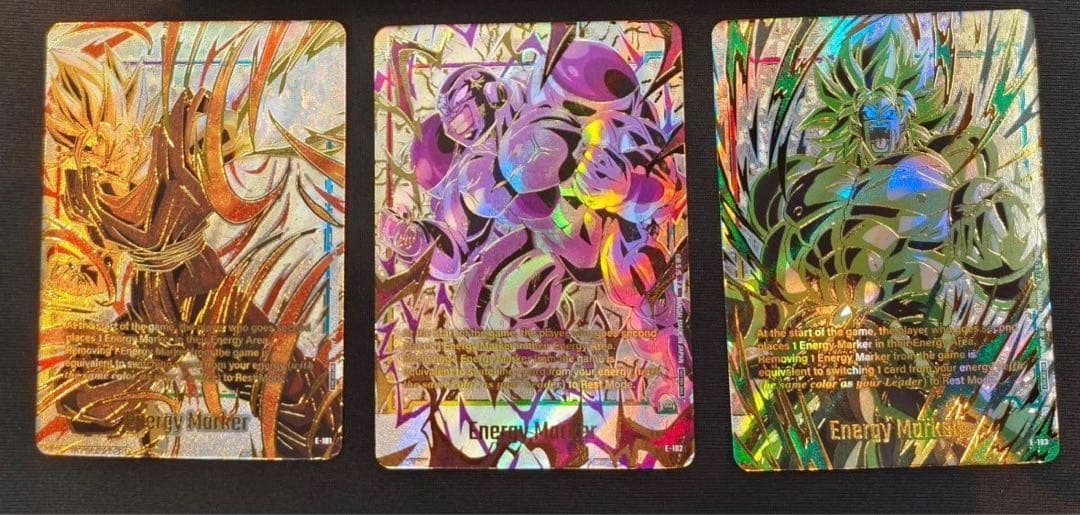 チャンピオンシップエナジーマーカー 未開封3枚(ベジット、フリーザ、ブロリー エナジーマーカー E-03 チャンピオンシップセット 孫悟空vsフリーザ