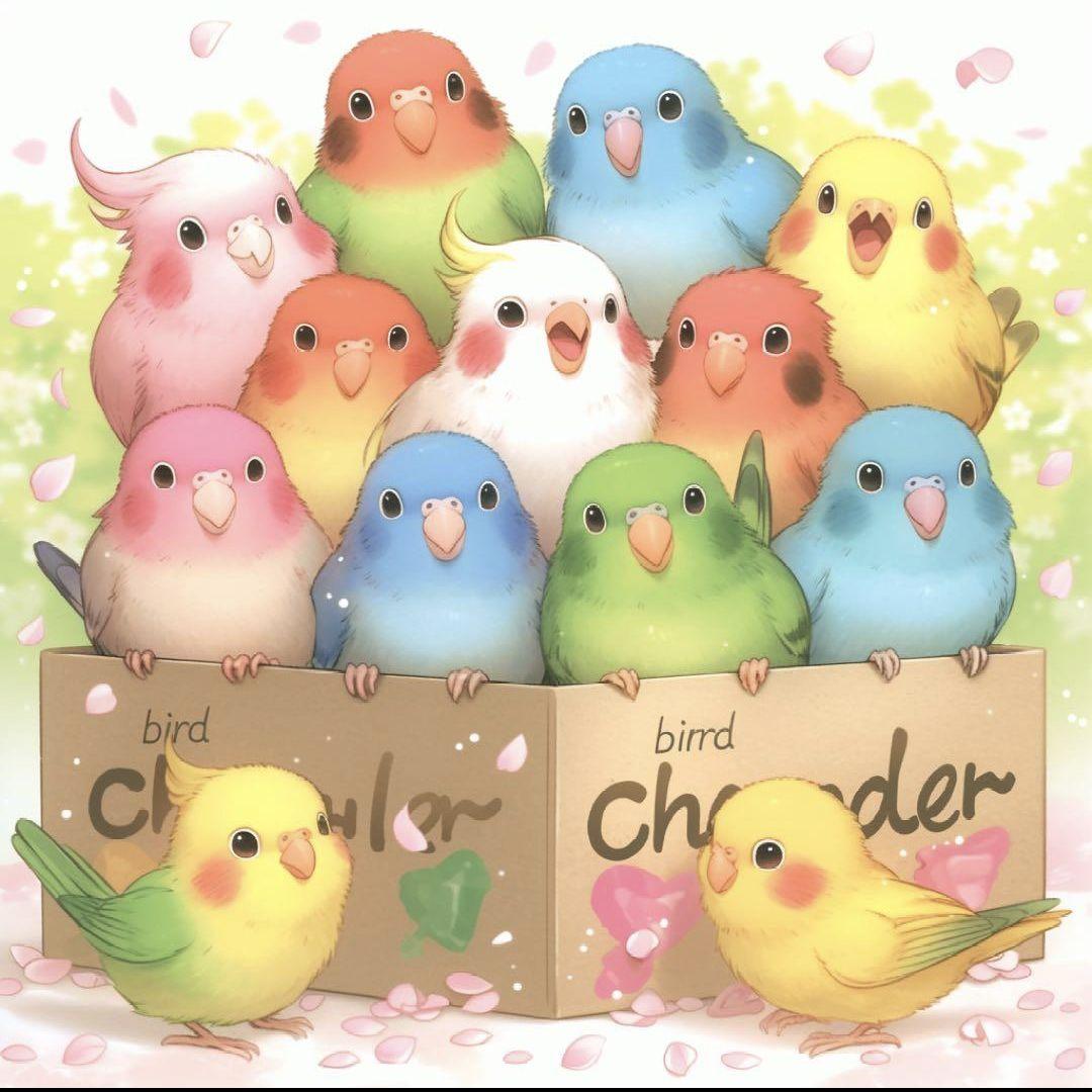 ❀ハンドメイドオーダー用 パネルサンプル❀インコ・シマエナガ Amazon.co.jp: 手帳 ダイアリー 2026 シマエナガのインコと文鳥が