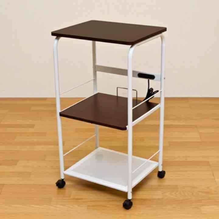 【新品、送料無料！】コンセント付　レンジ台 サブスク専用】コンセント付きレンジ台 ウォールナットorホワイト